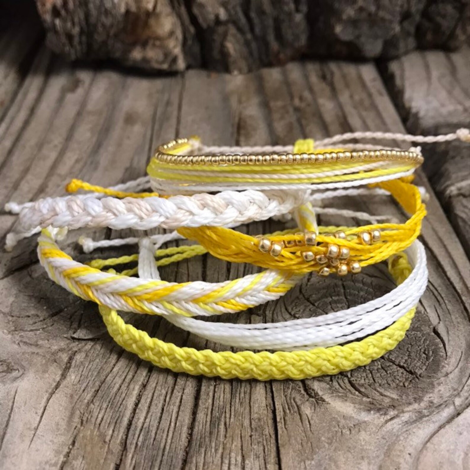 Set of 6 Bracelets Bracelets Wax String Wax String Etsy