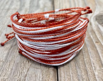 University of Texas Inspired Bracelet / College Football Bracelets / Hook ‘Em Horns Bracelet / UT Bracelet / Sports Team Bracelets