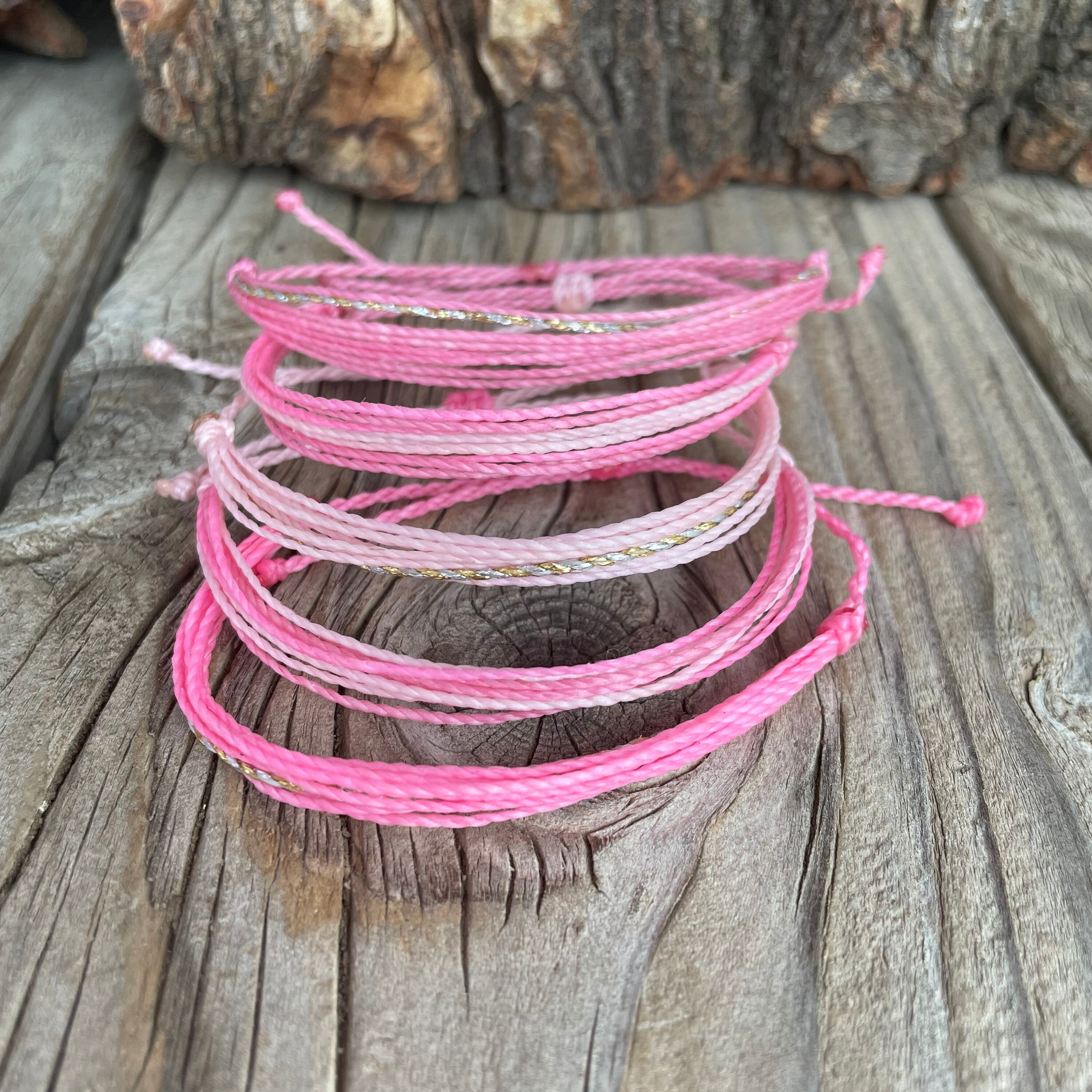 Pack of 6 Bracelets, String Bracelet, Wax String Friendship Bracelets,  Braided Wax String Bracelets, Adjustable String Bracelets Port 