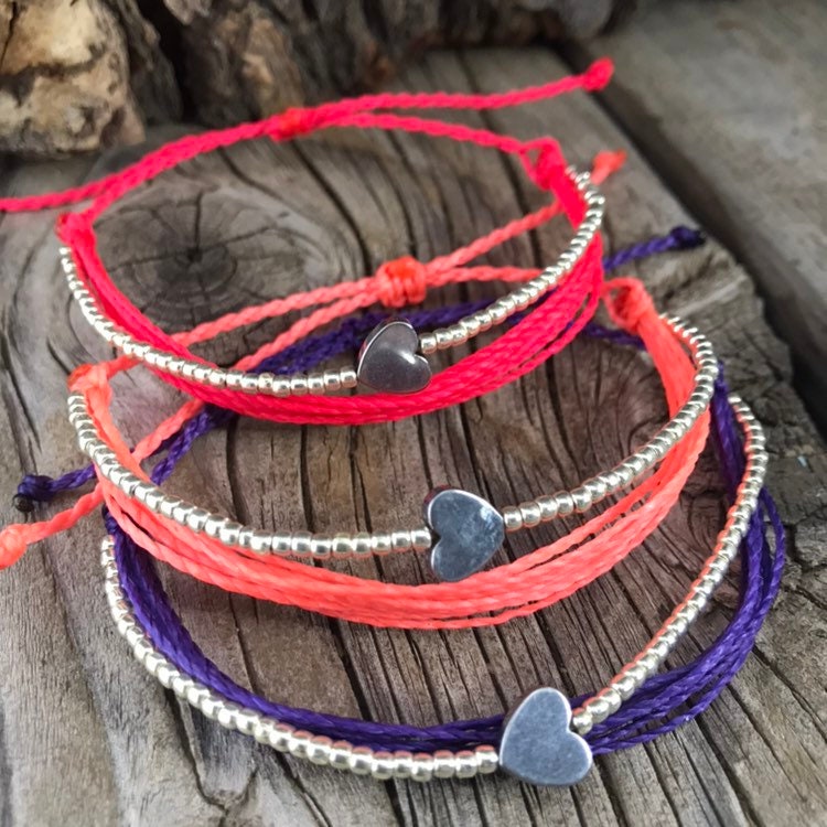 Pack of 3 string bracelets stackable bracelet wax string Etsy