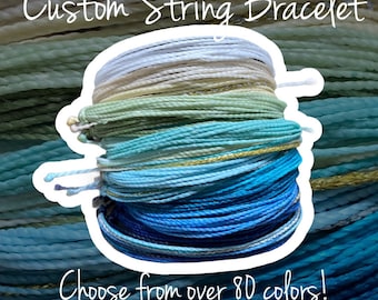 Custom Adjustable Wax String Bracelet / String Bracelet - Custom String Bracelet