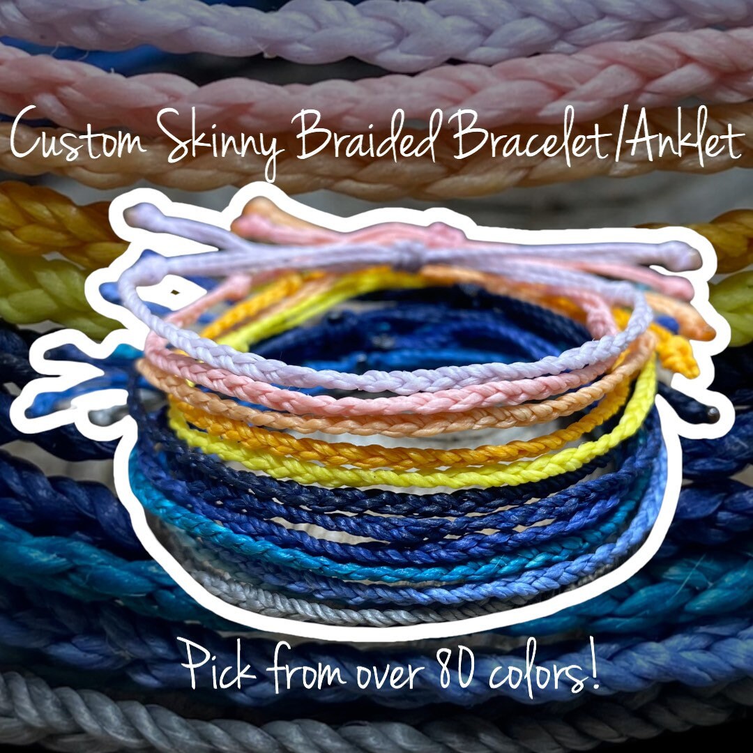 Custom Adjustable Wax String Bracelet/anklet / String Bracelet Etsy