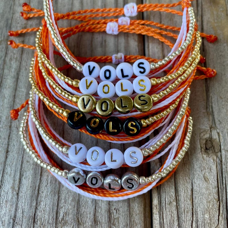 Tennessee Vols String Bracelet Custom / University of Tennessee