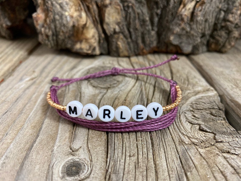 Adjustable Wax String Name Bracelet String Word Bracelet Etsy