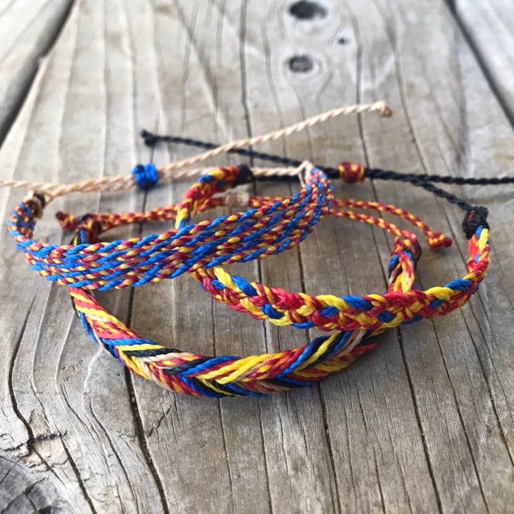 Pack of 6 Bracelets, String Bracelet, Wax String Friendship Bracelets, Braided Wax String Bracelets, Adjustable String Bracelets - Port