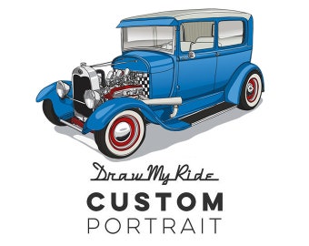 Custom Car Portrait and A3 Print of your Car! - Perfect Christmas gift for anyone who loves their Car!