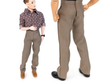 dollKEN 1:6 male doll TAUPE DRESS PANTS