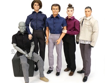 dollKEN 1:6 male doll DRESS PANTS - 4 colour options, one pair