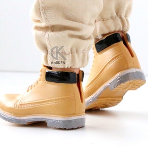 dollKEN 1:6 male doll 1 pair TIMBERLAND STYLE BOOTS 1 pair image 4