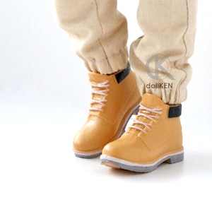 dollKEN 1:6 male doll 1 pair TIMBERLAND STYLE BOOTS 1 pair image 2