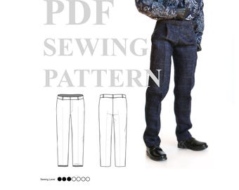 dollKEN 1:6 male doll Sewing Pattern DRESS PANTS (NO instructions)