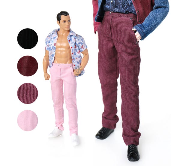 dollKEN 1:6 male doll CORDUROY PANTS With POCKETS