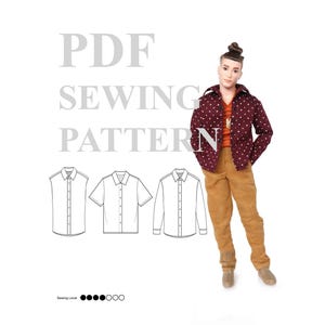 dollKEN 1:6 male doll Sewing Pattern Button-Up SHIRT (NO instructions)