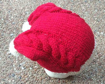 Winter, wool double tailed Santa hat, Penny from Big Bang, hand made in Australia, plastic-free
