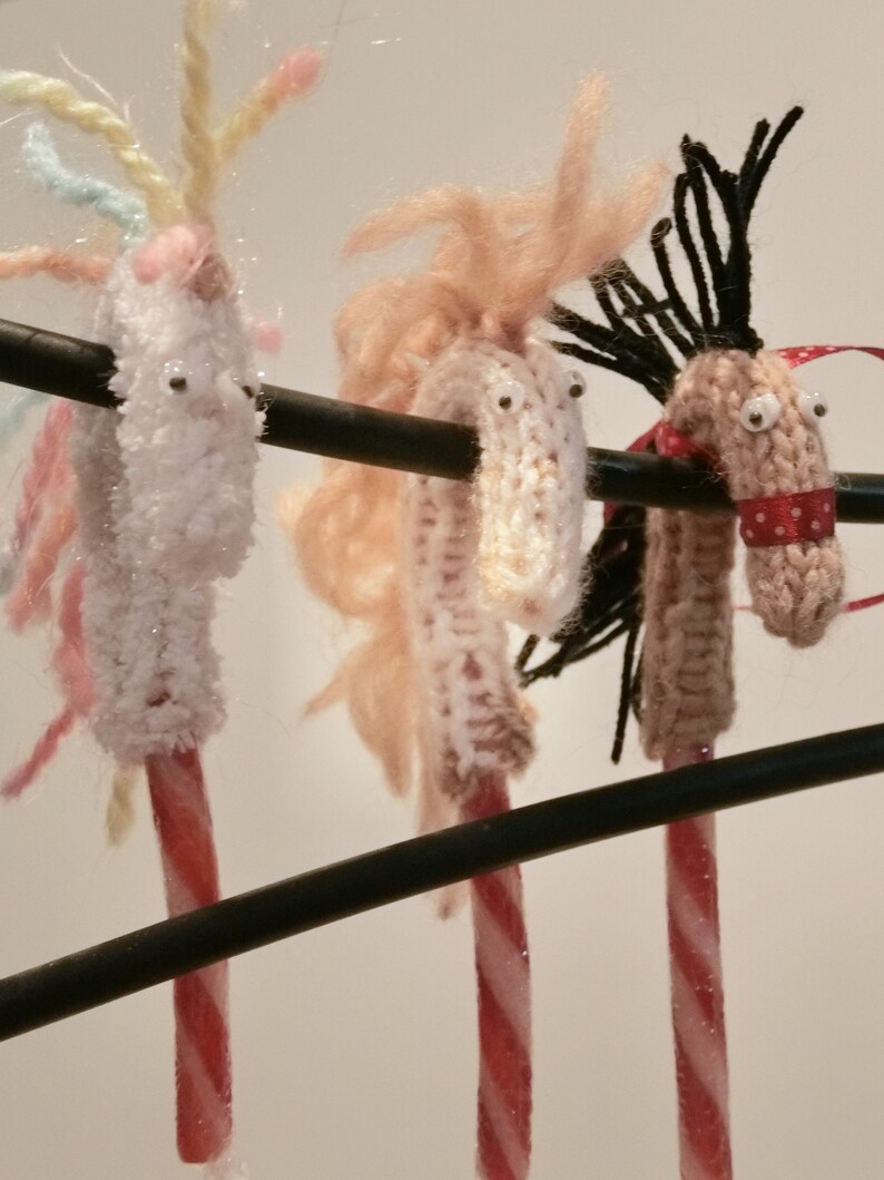 Horse cover for candy cane hand made Christmas decoration or Etsy