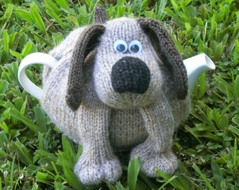 Gromit dog tea cozy, hand knit in Australia in wool acrylic blend