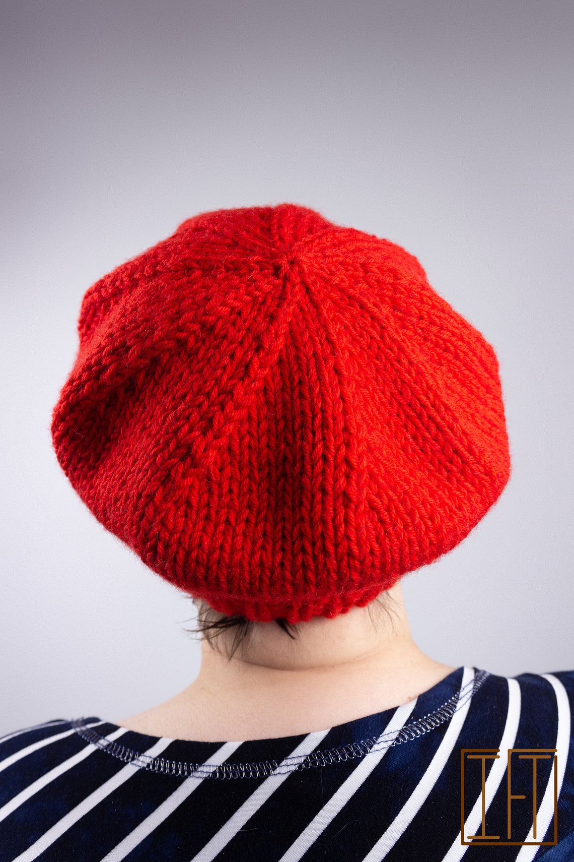 Classic Beret Hat Knitting Pattern // Easy Knitted Basic Beret Etsy