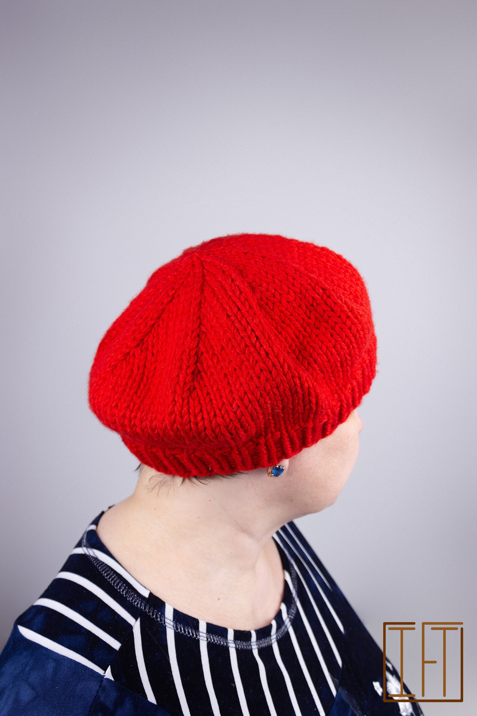 Classic Beret Hat Knitting Pattern // Easy Knitted Basic Beret Etsy