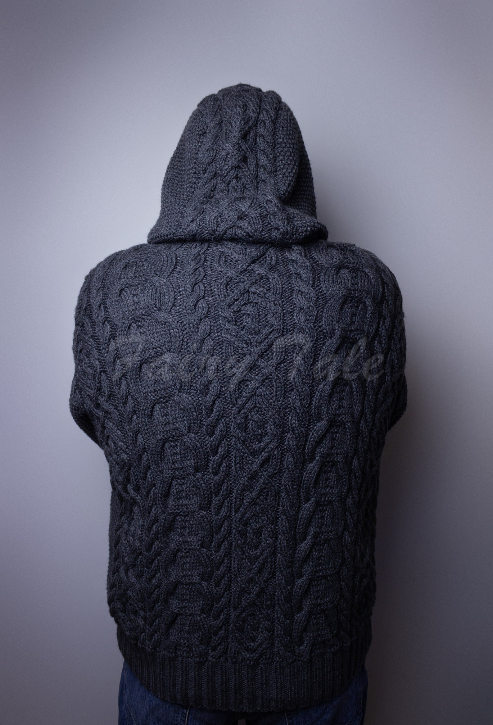 Mens Cable Sweater Knitting Pattern // Adult Sweater for Etsy