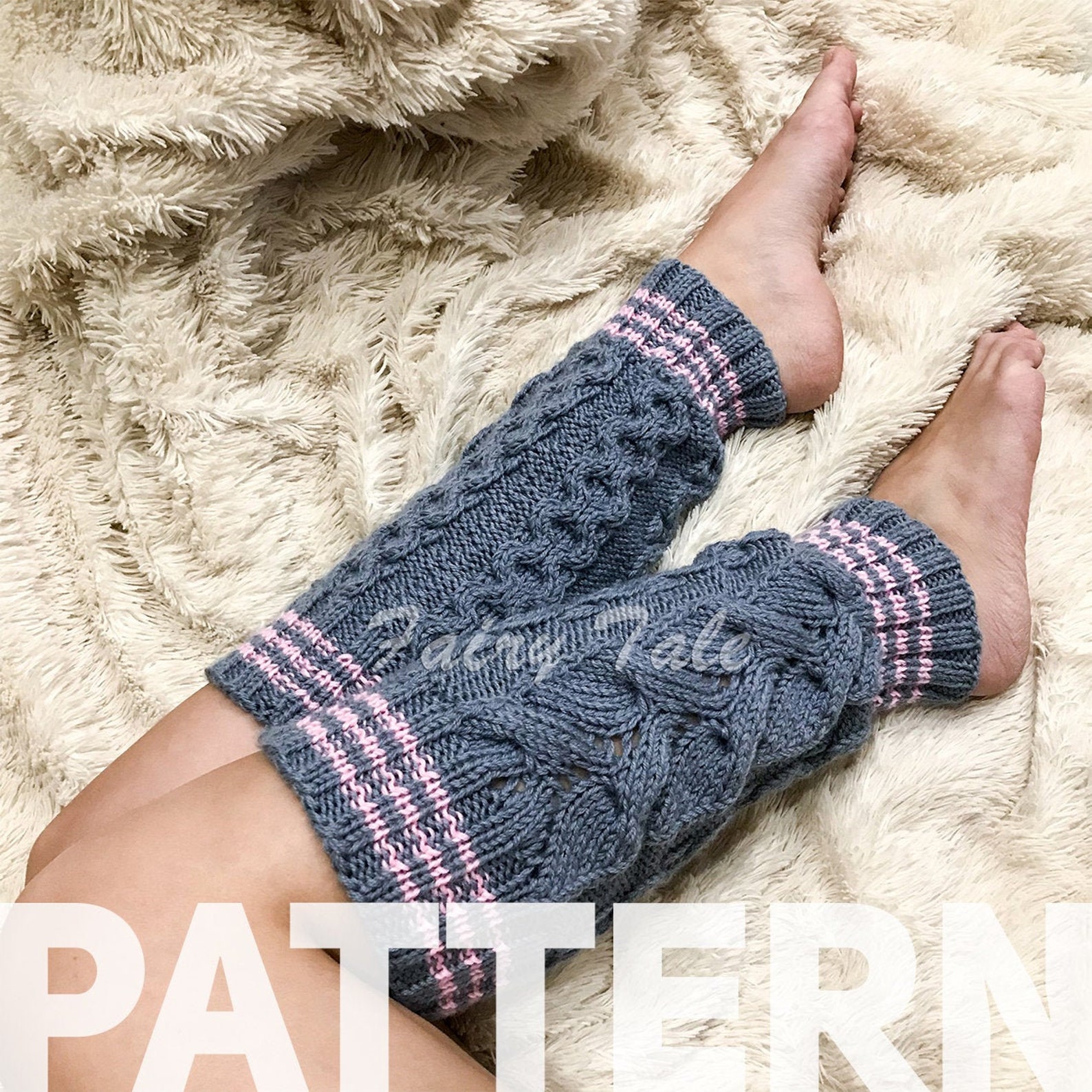 Cable Leg Warmers Knitting Pattern // Easy Wool Legwarmers for Etsy