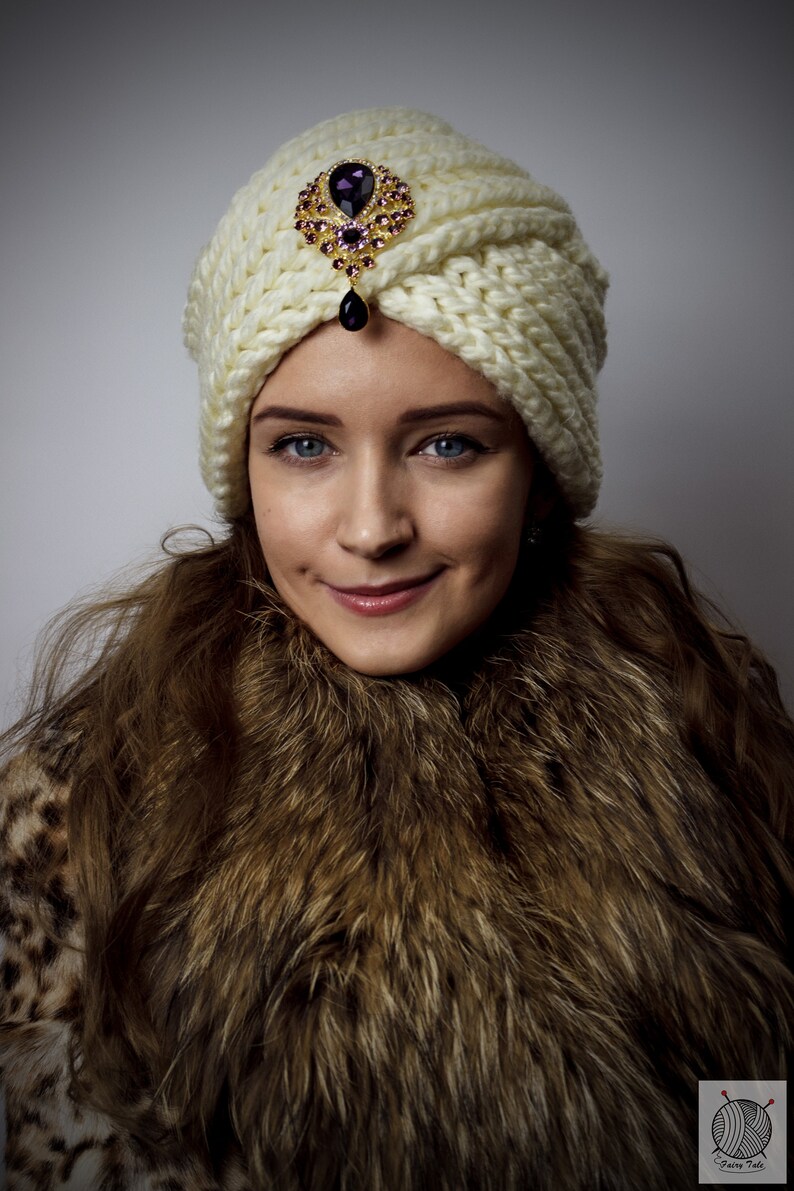 Turban Hat Knitting Pattern // East Style // Easy Chunky Etsy