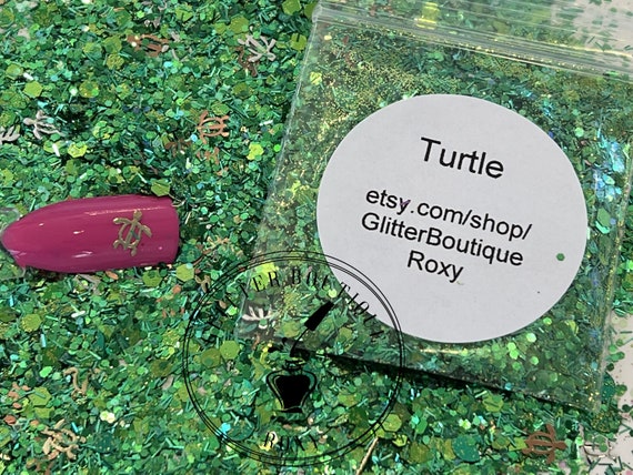 Turtles Specialty Glitter Nail Quality Glitter Tumbler Glitter Nail Art Glitter Craft  Mix Nail Glitter Mix Chunky Glitter