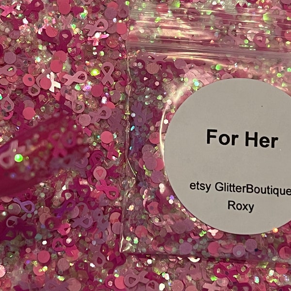 For Her Specialty Glitter, Chunky Glitter, Cosmetic, Gel Nail Glitter, Nail Art, Resin Molds, Acrylic Nails, Cosmetic,Craft Glitter