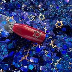 Star David Specialty Glitter, Chunky Glitter, Cosmetic, Gel Nail Glitter, Nail Art, Resin Molds, Acrylic Nails, Cosmetic,Craft