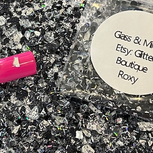Glass & Mirror Specialty Glitter, Chunky Glitter, Cosmetic, Gel Nail Glitter, Nail Art, Resin Molds, Acrylic Nails, Cosmetic,Craft Glitter