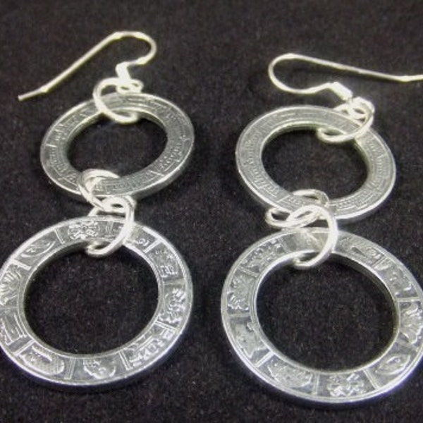 Foreign currency earrings