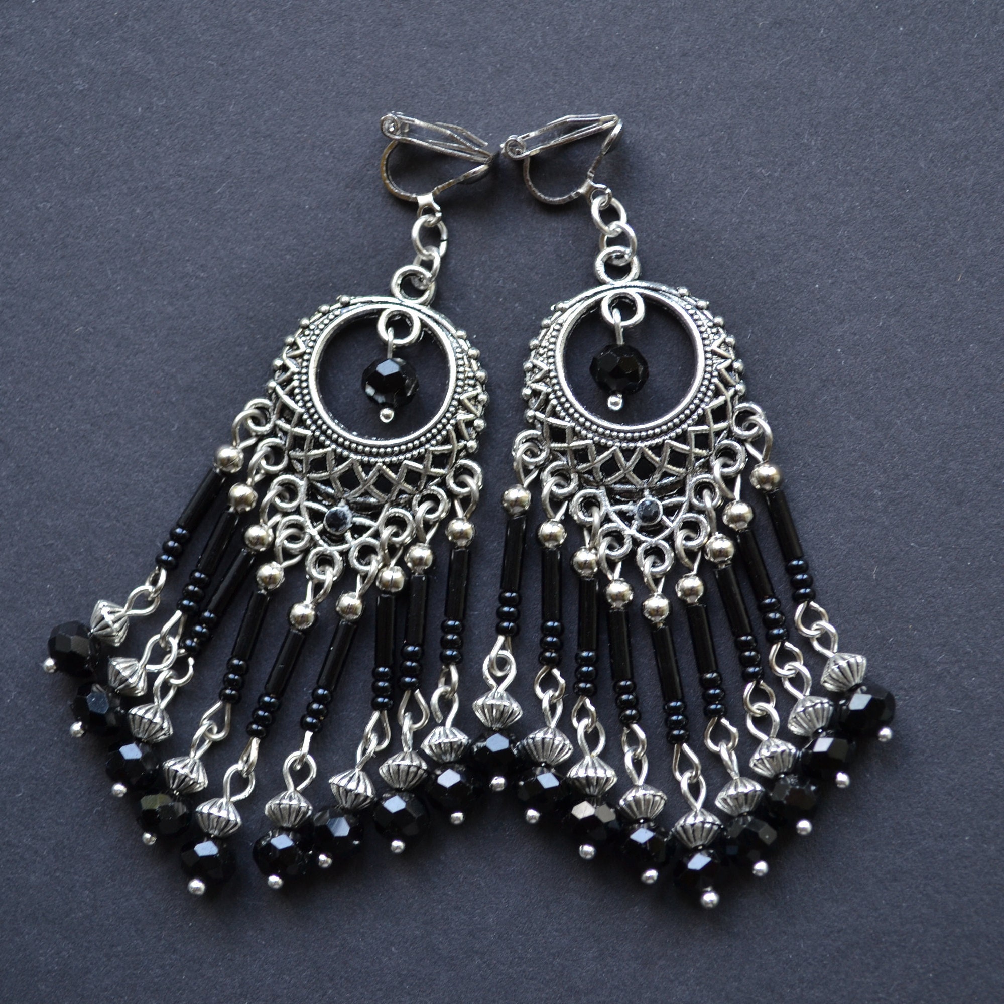 Chandeliers clip on dangle earrings earrings in east style Etsy