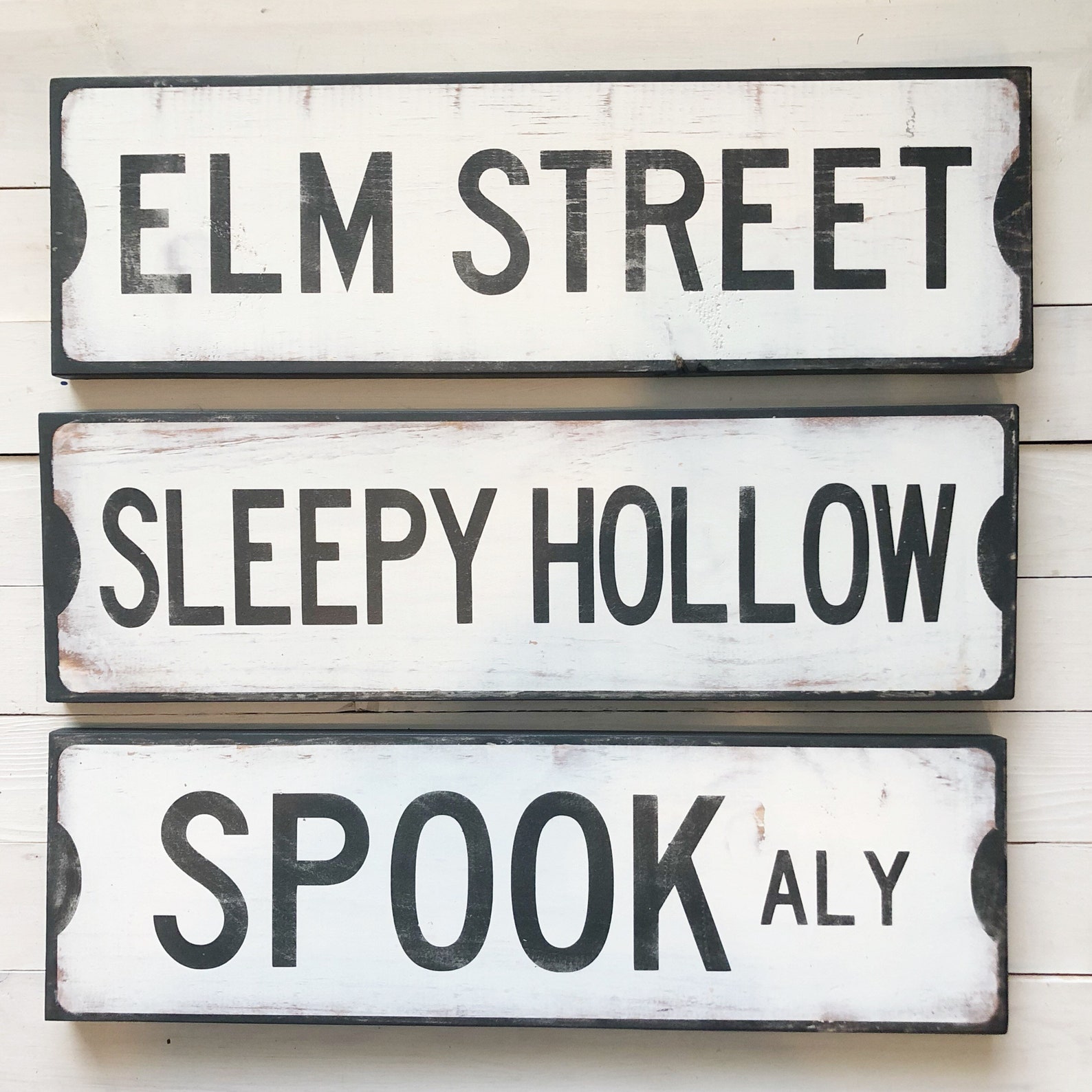 Elm Street Sign rustic farmhouse wood sign// vintage looking Etsy