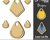 Laser Cut Peruvian Earring SVG File: Embroidery Jewelry Template (Digital Download)