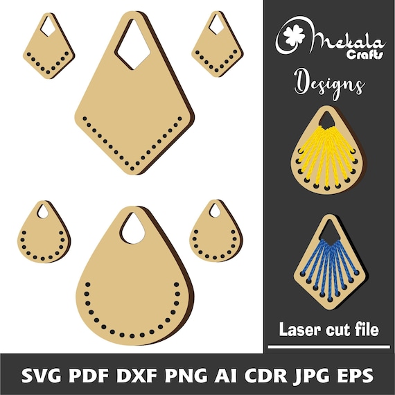 Laser Cut Peruvian Earring SVG File: Embroidery Jewelry Template (Digital Download)