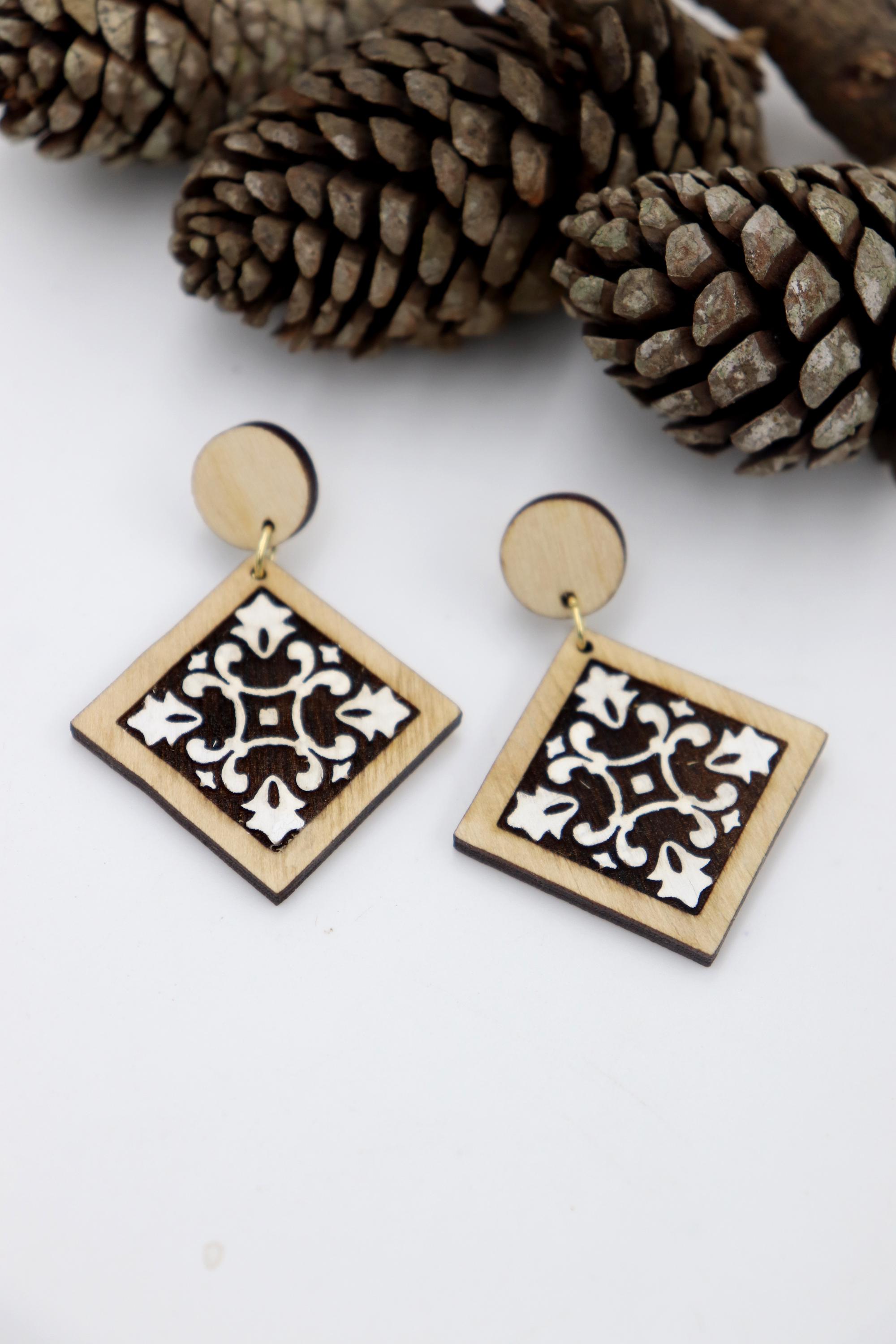 Spanish Tile Earring SVG | Mexican Tile Earring Design | Laser Cut ...