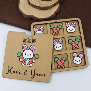 Bunny Tic Tac Toe SVG: Laser Cut File, 3 Sizes (Digital Download)