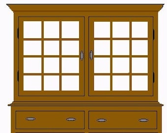 Buffet and China Cabinet EZ Woodworking Furniture Building Plan INSTANT DOWNLOAD