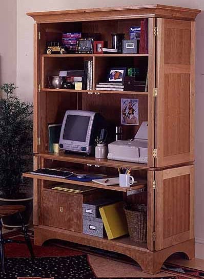 Computer armoire desk cabinet outlet