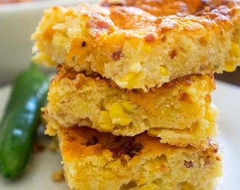 Spicy and Cheesy Mexican Cornbread Recipe - Absolutely Delicious - INSTANT DOWNLOAD