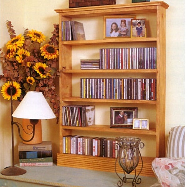 Large CD Storage Rack and Cabinet. Complete Digital PDF Easy Building Plans Instant Download