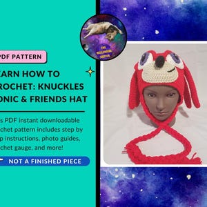 Pattern for Crochet Sonic the Hedgehogs Knuckles inspired Character Hat | PDF Download Only |