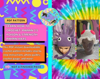 Crochet Patterns for Pikmin 2 Poison & Strength Hats | PDF Download Only |