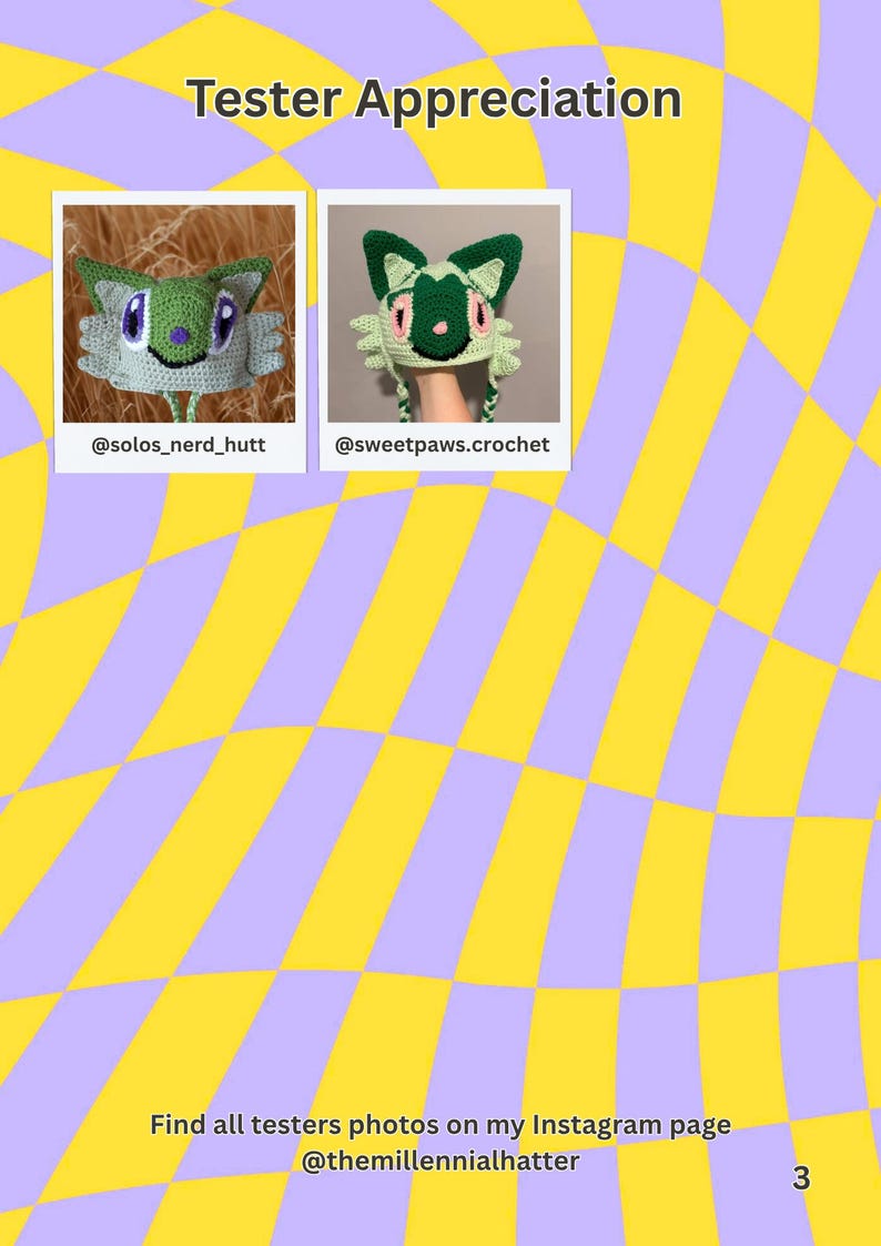 Crochet Pattern for Grassy Feline Monster Hat | PDF Download Only | image 7