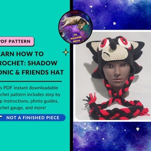 Pattern for Crochet Sonic and Friends Shadow inspired Character Hat | PDF Download Only |