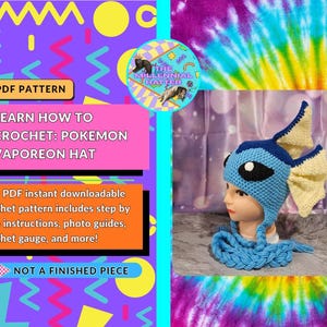 Häkelanleitung für Pokemon Aquana Hut | Nur PDF-Download |