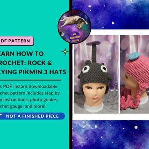 Pattern for Crochet Pikmin 3 Flying and Rock Type Pikmin Inspired Character Hat | PDF Download Only |
