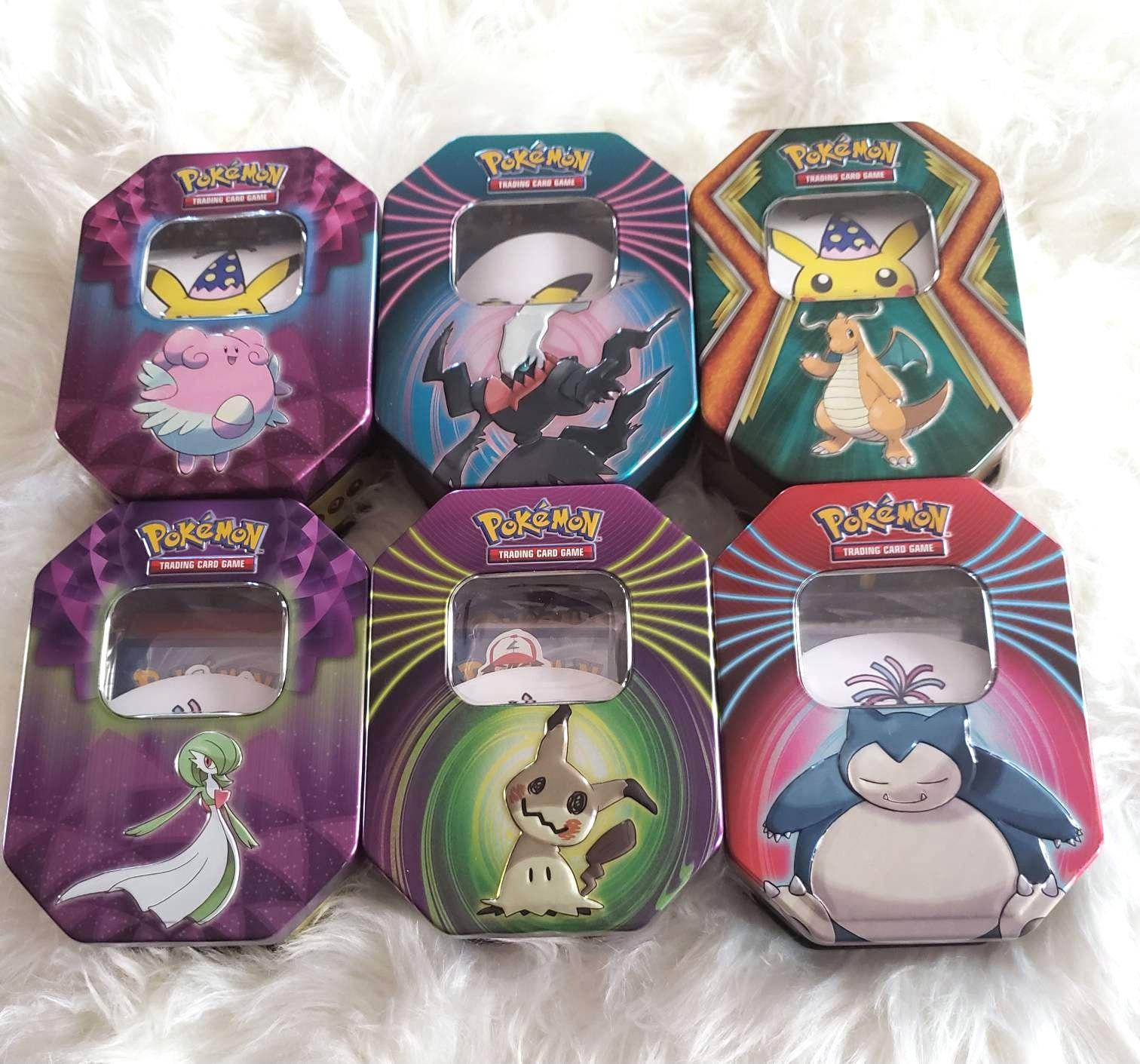 Pokemon Mystery Cards Mega Tin | Party Favors | Goody Bags | Stocking Stuffers |