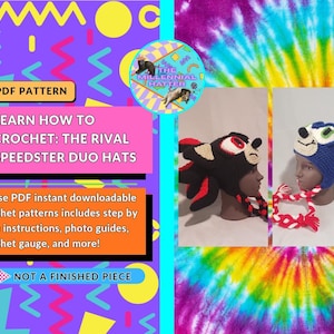 Crochet Pattern Bundle for The Rival Speedster Duo Hats | PDF Download Only |