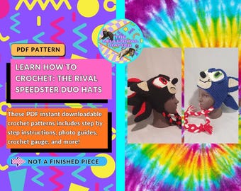 Crochet Pattern Bundle for The Rival Speedster Duo Hats | PDF Download Only |