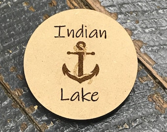 Vintage Looking  Indian Lake Ohio Travel decal     ** Refrigerator Magnet **